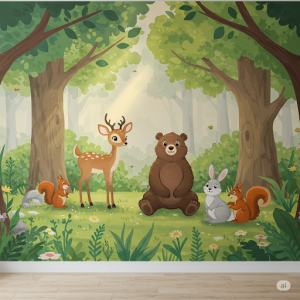 Paediatric Hospital Friendly Forest Creatures Mural.