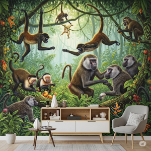 Playful Primate Troop