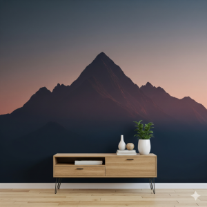 Twilight Mountain Silhouette