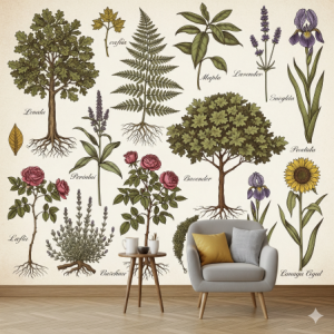 Vintage Botanical Wallpaper