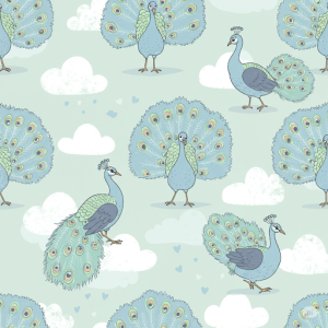 Whimsical Peacocks 