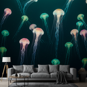 jellyfish mural