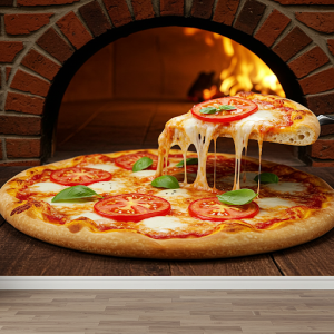pizza wallpaper mural