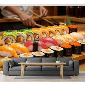 sushi mural