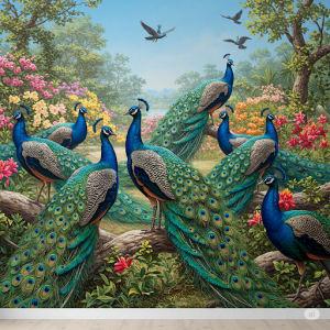 sweeping panoramic mural