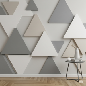 3D Large Scale Triangles Wallpaper Mural 