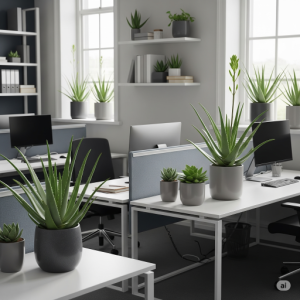 Aloe Vera (Aloe barbadensis miller) office plants design 
