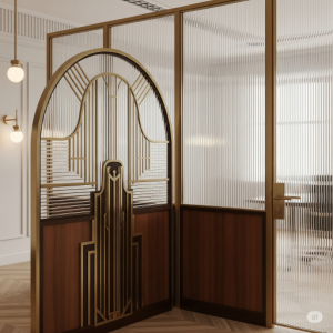 Art Deco Inspired Office Partition Wall