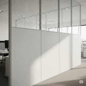 Half-Height Glass, Half-Height Gypsum Wall