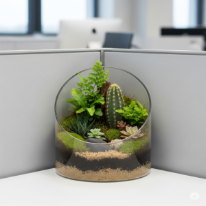 Miniature Terrariums office plant design