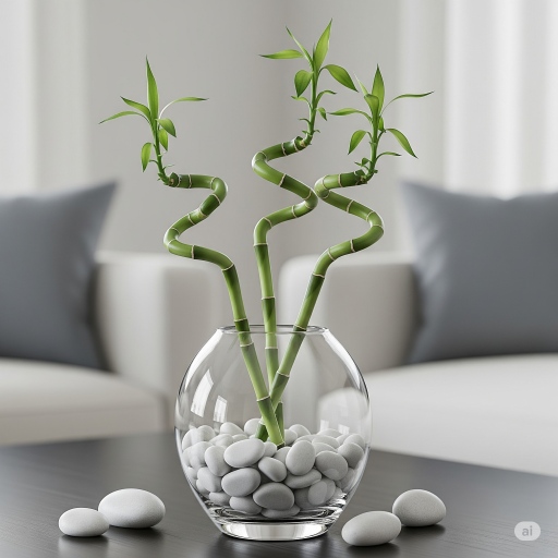 Minimalist Zen Centrepiece Minimalist Zen Centerpiece, fake bamboo desk plant.