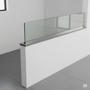 Security Laminated Glass: For areas requiring enhanced safety, a half-wall with laminated glass on top for shatter resistance.