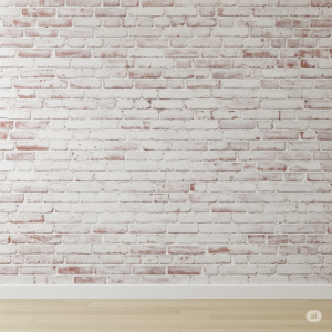 Subtle & Shabby Chic Whitewashed 3D Brick Wallpaper Mural.