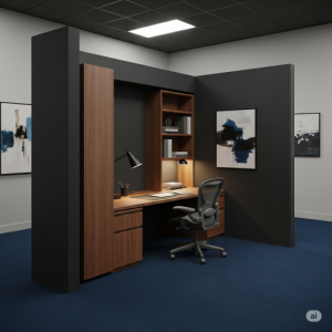 The Deep Work Office Zone with Visual Blocking