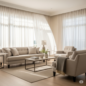 Bright and Airy Living Room Professional Home Staging
