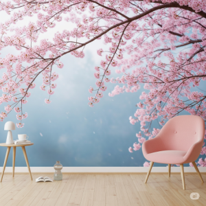Cherry Blossom Serenity Mural