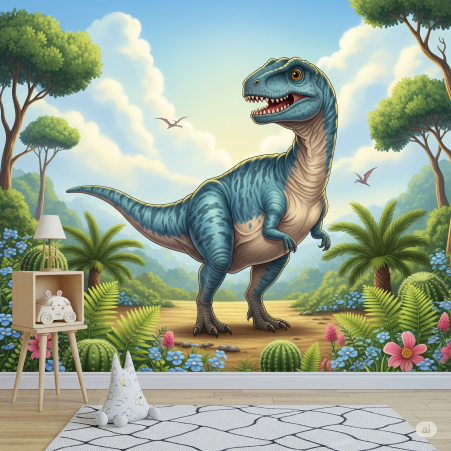 Children's Room Allosaurus Wallpaper Mural Children's Room Allosaurus Wallpaper Mural