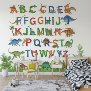 Dinosaur Alphabet Wallpaper Mural