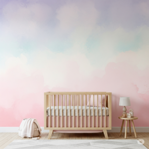 Dreamy Ombre Wash Nursery Wallpaper Mural