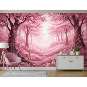 Enchanted Forest with mural. 