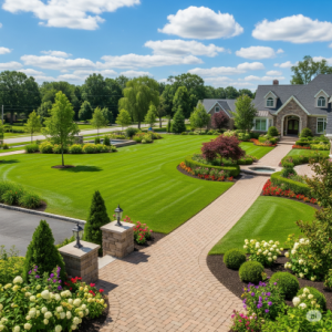 Immaculate Landscaping and Walkways for an impressive home staging first impression