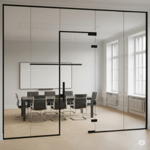 Modern Glass & Aluminium Conference Room Partition