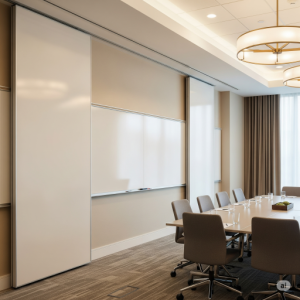 Movable Wall with Integrated Whiteboard