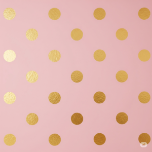 Pink Polka Dots Nursery Wallpaper.