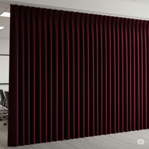Retractable Curtain (Heavy Velour) Meeting Room Partition.