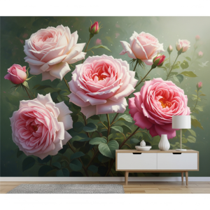 Romantic English Rose Garden Wallpaper Mural