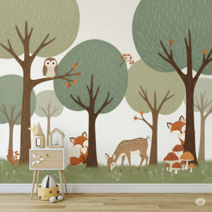 Whimsical Forest Nursery Wallpaper