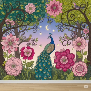 Whimsical Forest Scene Wallpaper Mural