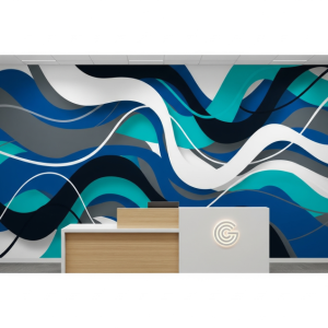 Abstract Swirl Mural