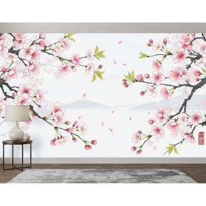 Cherry Blossom Grove Wallpaper Mural