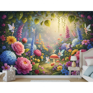 Fairy Garden Girl's Bedroom Wallpaper