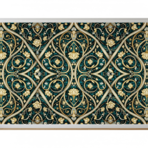 Floral and Arabesque pattern wallpaper mural 
