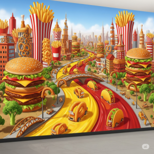 Foodie's Fantastic City, Restaurant Wallpaper