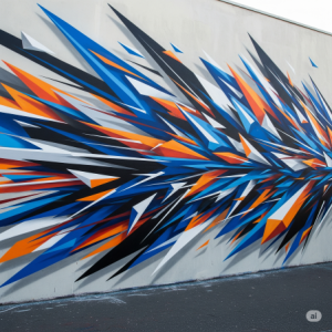 Geometric Velocity Gym Wallpaper Mural