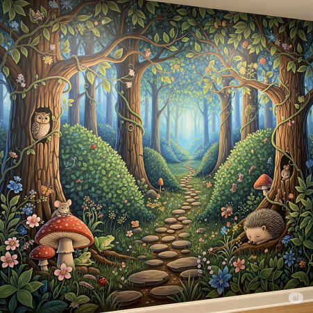 Hidden Creatures Nursery Forest Wallpaper Hidden Creatures Nursery Forest Wallpaper