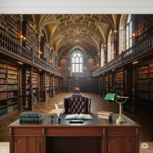 Historical Library Lawyer's Office Wallpaper