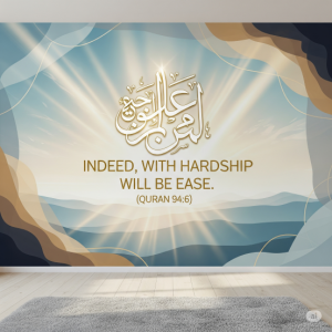 "Indeed, with hardship will be ease." (Quran 94:6): A deeply reassuring and motivational verse.