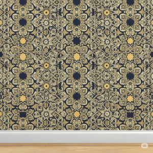 Islamic geometric pattern wallpaper mural.