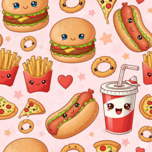 Kawaii Fast Food Friends