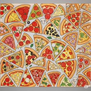 Pizza Party Fast Food Wallpaper Design