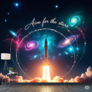 Rocket Launch Motivational Wallpaper