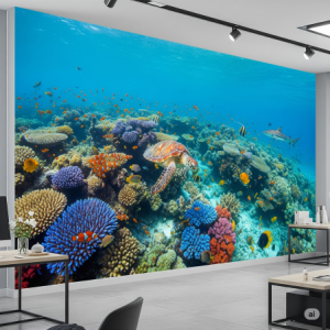 Submerged Coral Reef Wallpaper Mural.