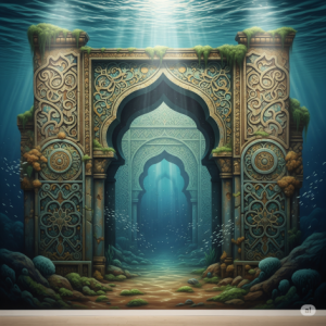 Submerged Ruins Islamic Wallpaper Mural