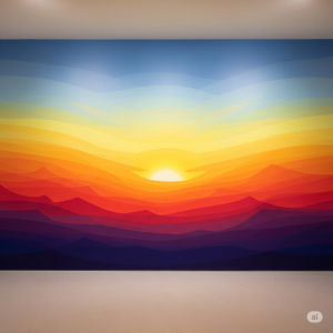 Sunrise Gradient Digital Art Mural
