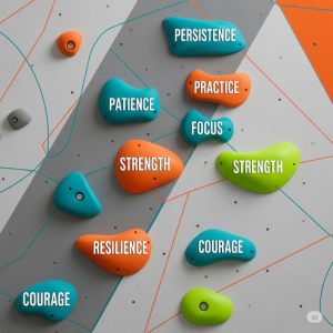 The Climbing Wall Motivational Wallpaper Mural