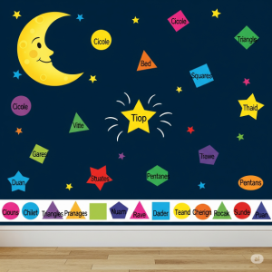 The Colours and Shapes Nursery Rhymes Wallpaper (Twinkle, Twinkle, Little Star)